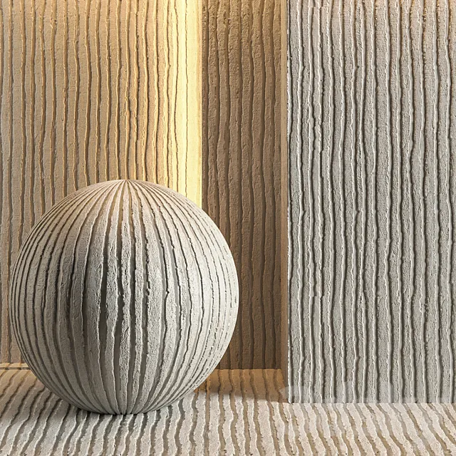 Ribbed wall plaster 3DS Max Model