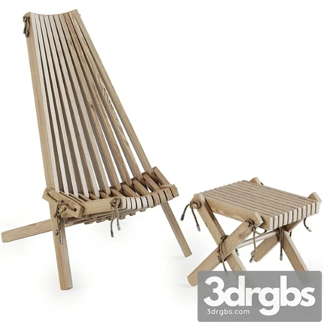 Ribbon recliner and ribbon footstool by brafab