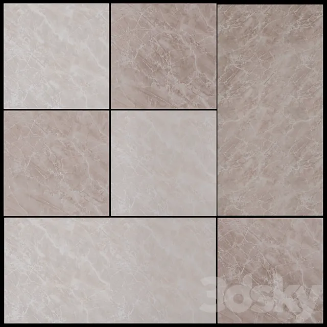 RICHMON BEIGE porcelain stoneware lapped tiles from KERAMA MARAZZI 3DS Max Model