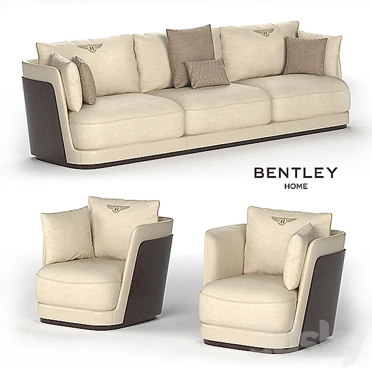 Richmond Sofa – Armchair Bentley Home 3DS Max Model