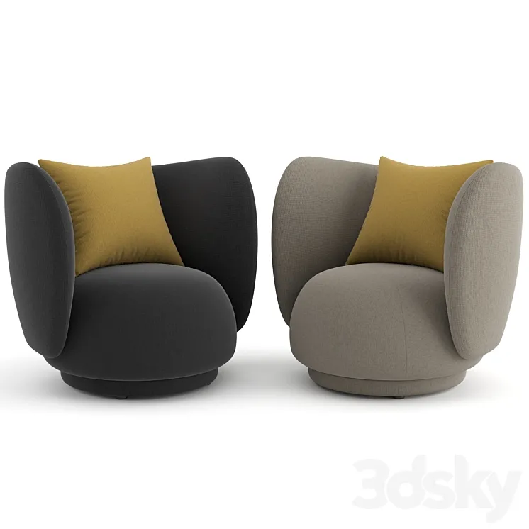 Rico Lounge Chair By ferm Living 3DS Max Model