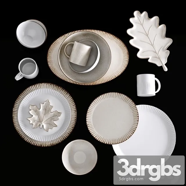 Ridge textured stoneware dinnerware collection