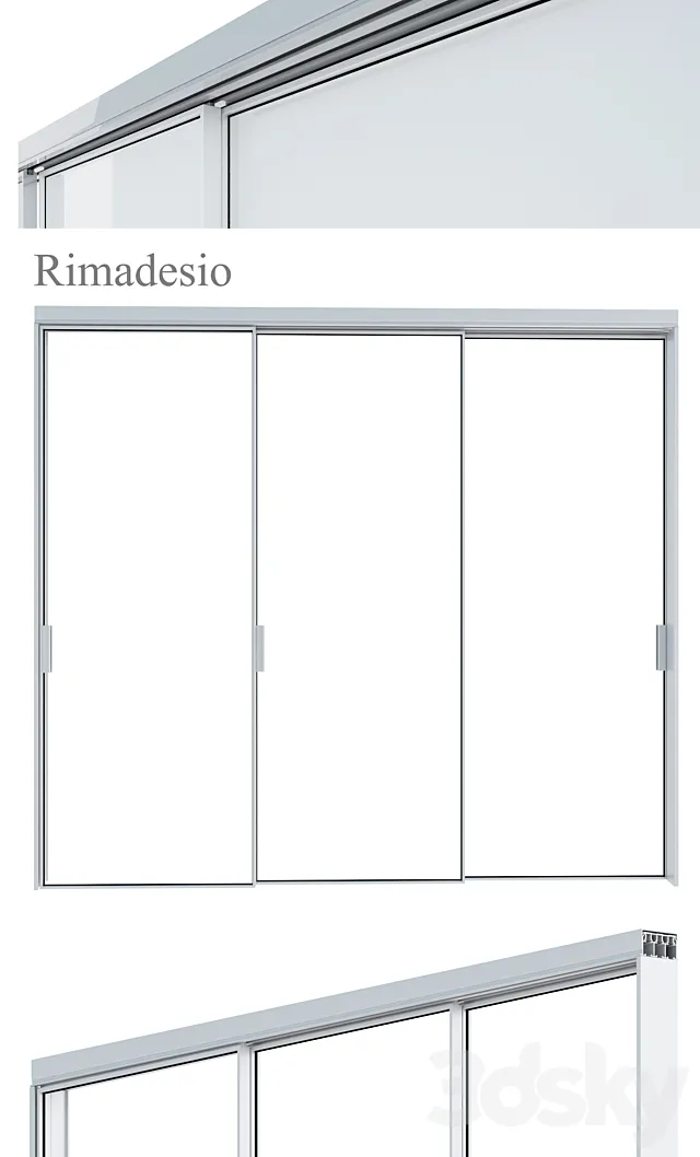 Rimadesio Velaria Sliding Doors. storage system for living areas 3DSMax File