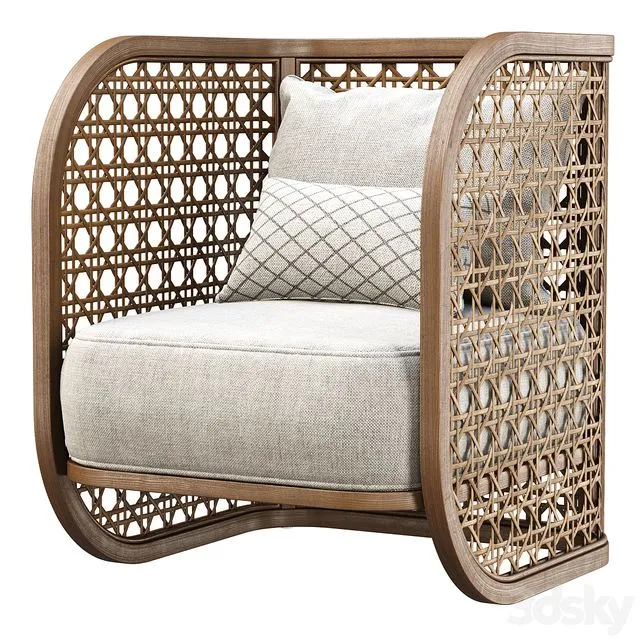 Rimma rattan restaurant chair 3dsMax Model