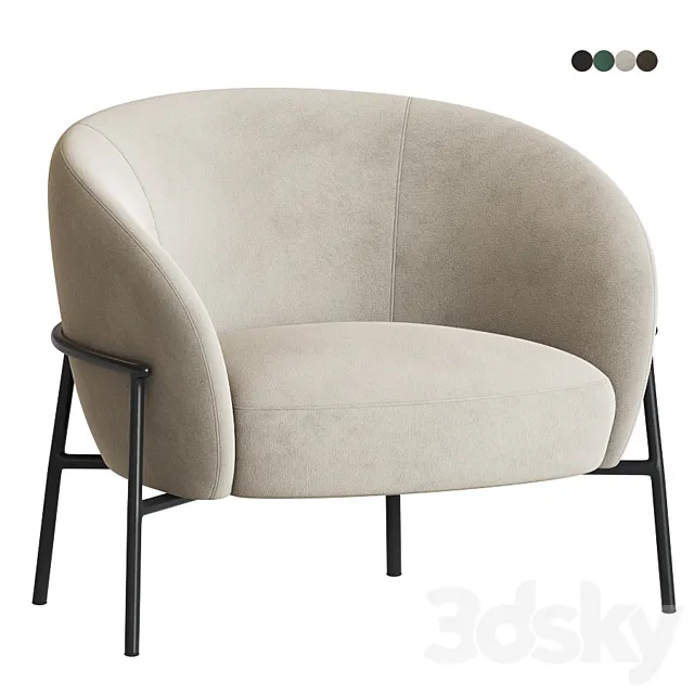 Rimo Lounge Chair Parla 3DSMax File