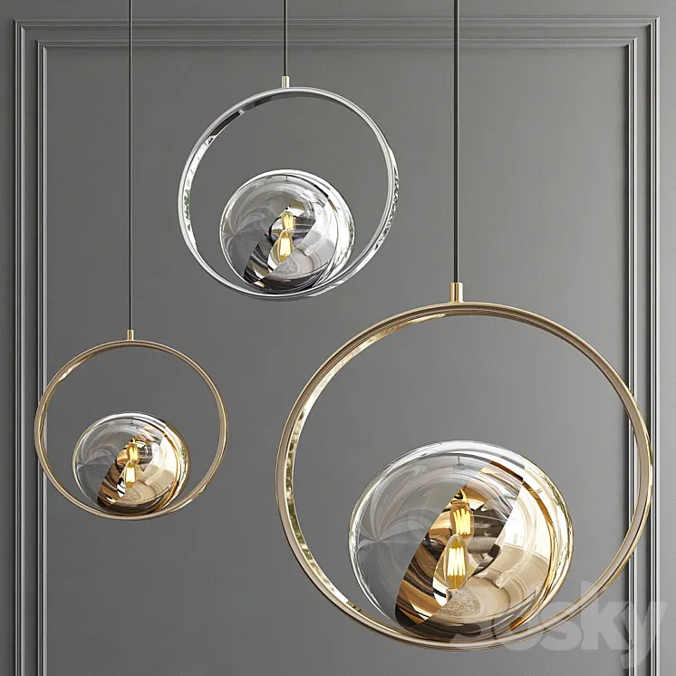 Ring ceiling light 3DS Max