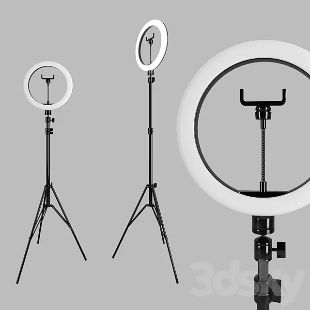 Ring Light Makeup Artist LED Ring USB 3DS Max Model