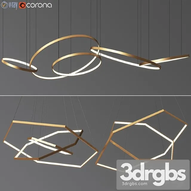 Ring & octane chandelier collection 3dsmax Download