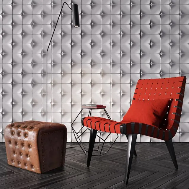 Risom chair set 3dsMax Model