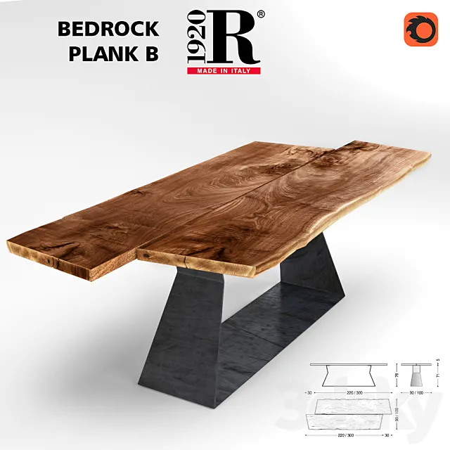 Riva 1920 BEDROCK PLANK B 3DS Max Model