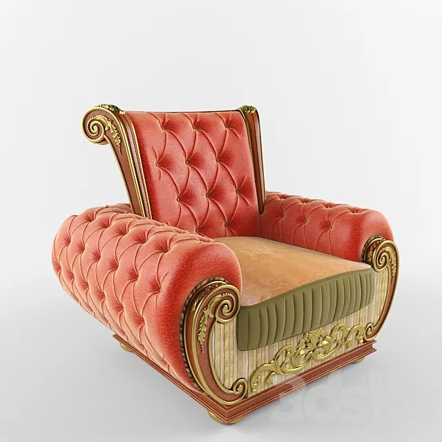 Riva armchair art 6611 3DS Max Model