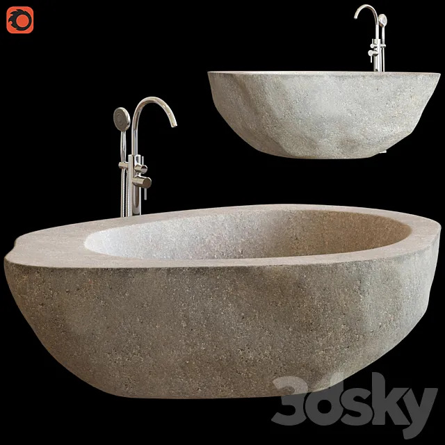 Riverstone bath 3ds Max