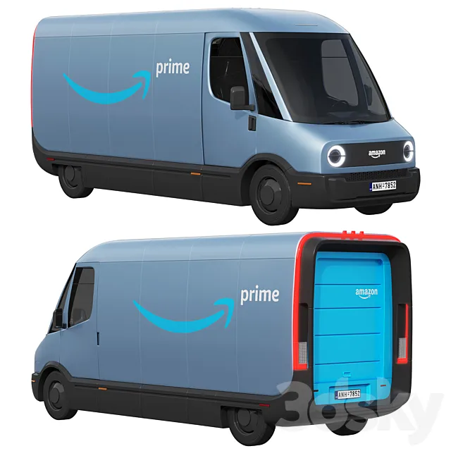 Rivian Amazon delivery van 3ds Max