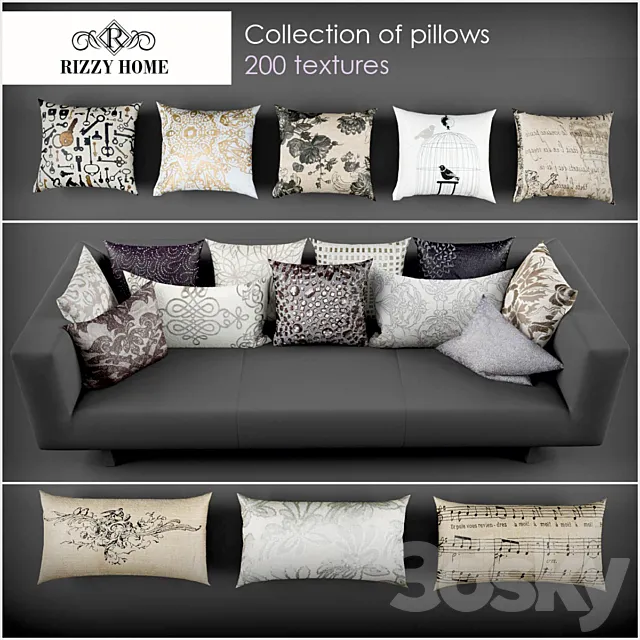 Rizzy Home pillows 3ds Max