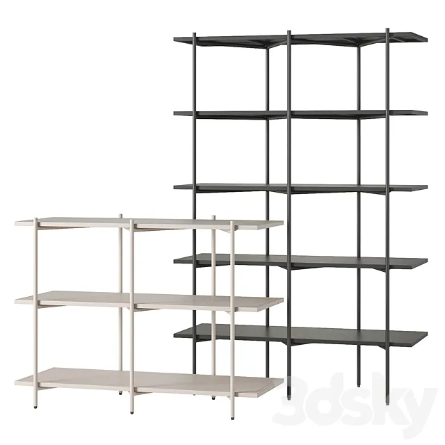 RJ living cross shelving 3ds Max