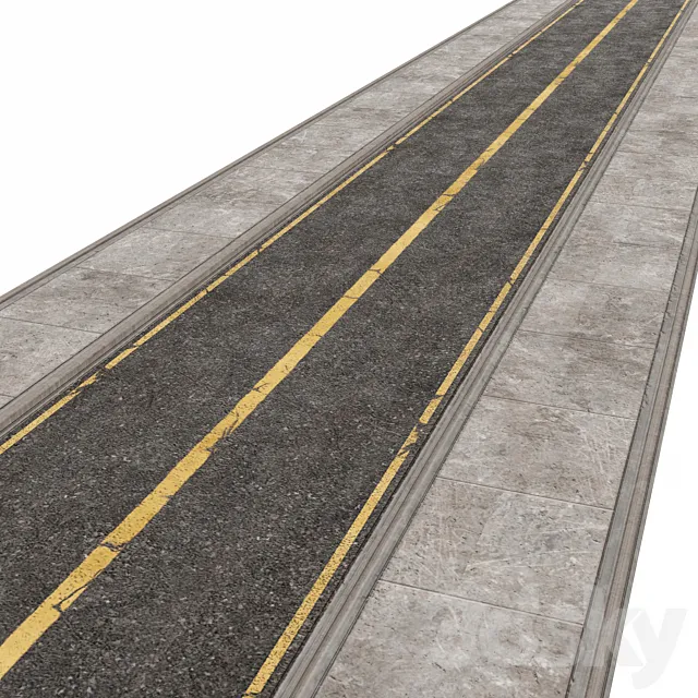 Road asphalt 3ds Max