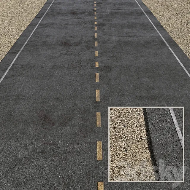 Road asphalt 3ds Max