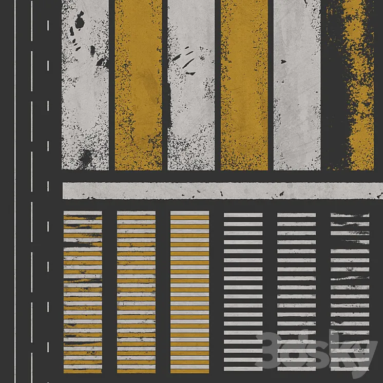 road markings 3DS Max