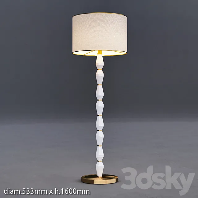 Roar + Rabbit Faceted Glass Floor Lamp 3DS Max Model