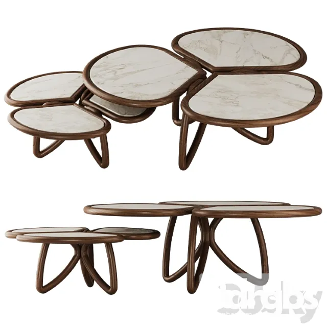 Roatan Set Coffee Table By Alma De Luce 1 3dsmax Download