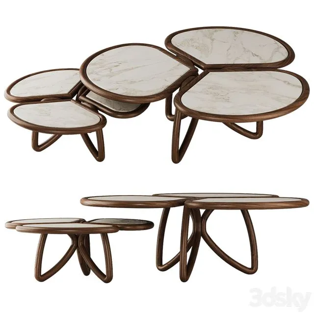 Roatan Set Coffee Table by Alma de Luce 3dsMax Model