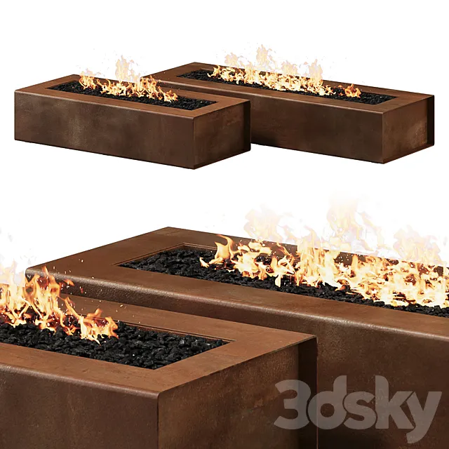 Robata Corten Firepit by Paloform 3DS Max Model