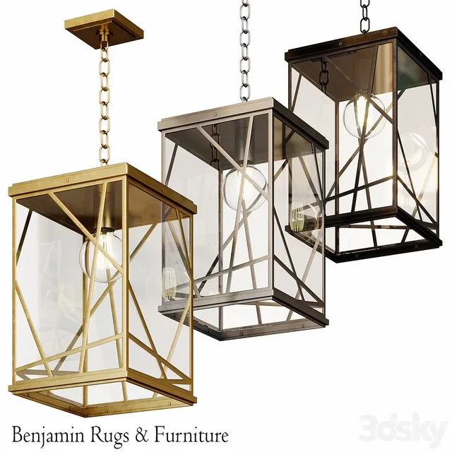 Robert Abbey Michael Berman Bond Clear Glass Pendant 3dsMax Model