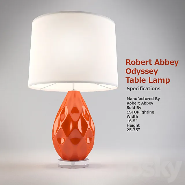 Robert Abbey Odyssey Table Lamp 3DSMax File