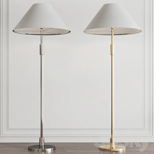 Robert Polished Nickel Light Floor Lamp by Ralph Lauren 3ds Max