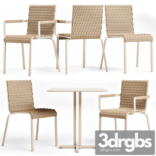 Roberti rattan key west chairs & table 2 3dsmax Download