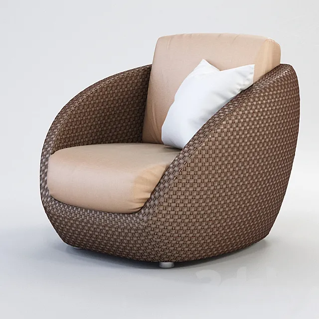 ROBERTI St. Tropez wicker chair 3DS Max Model