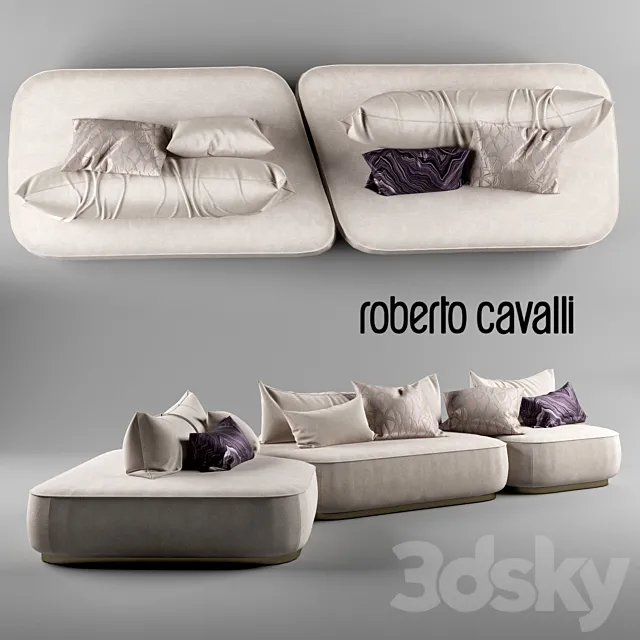 Roberto Cavalli – Baltimora modular sofa 3ds Max