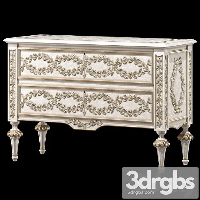 Roberto giovannini chest of drawers with laurel carving art 525pl