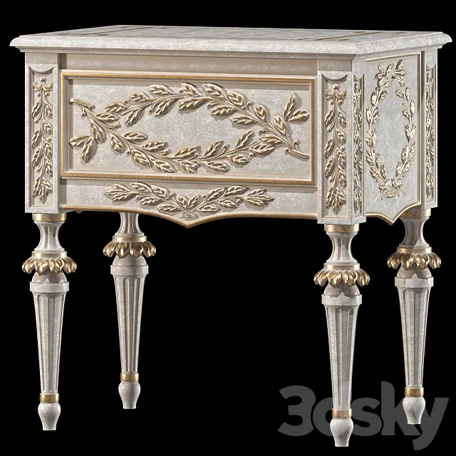 roberto giovannini night stand with laurel carving art 684PL 3DS Max Model