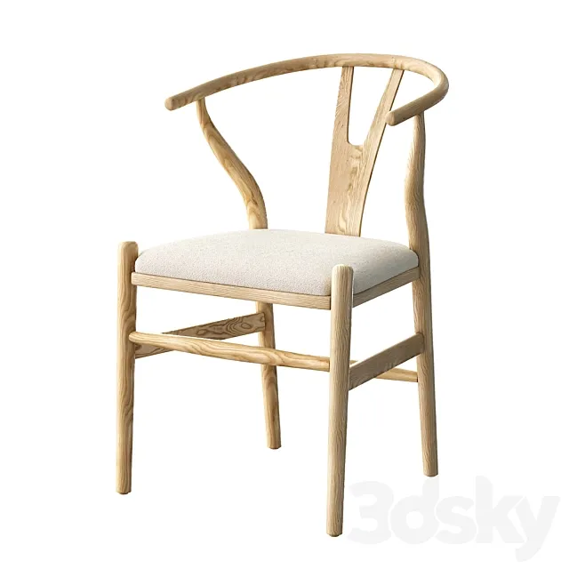 Robin Wishbone Dining Chair 3ds Max