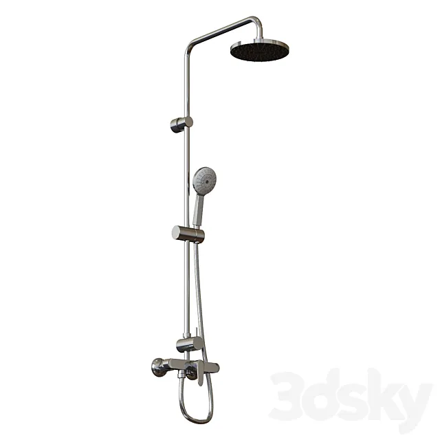 Roca Victoria shower column with overhead shower and single lever mixer 5A9725C00 3ds Max