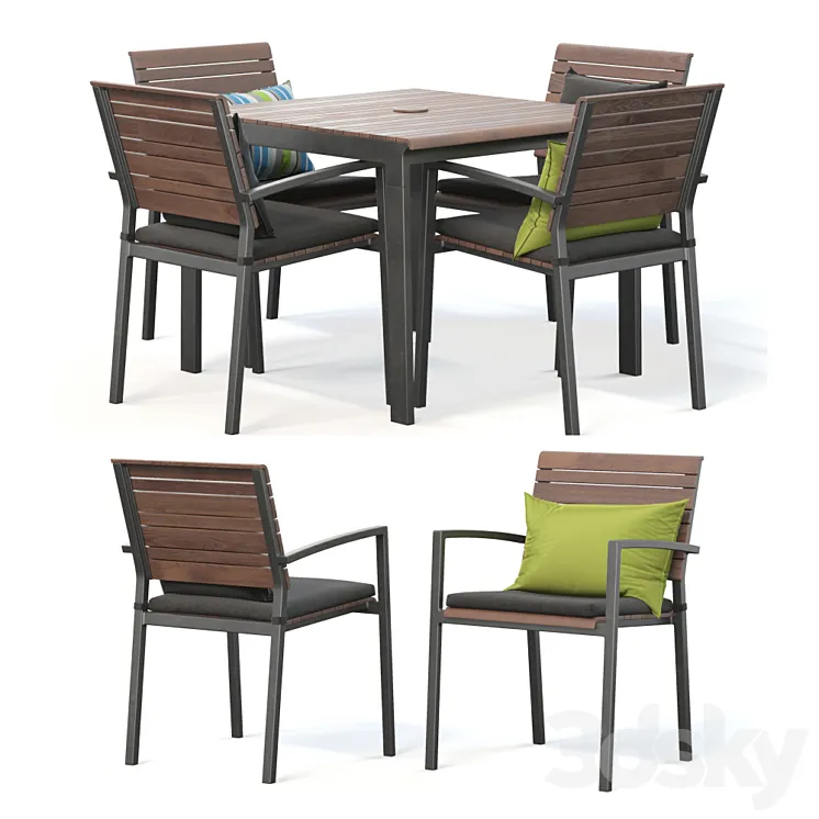 Rocha II Dining set 3DS Max