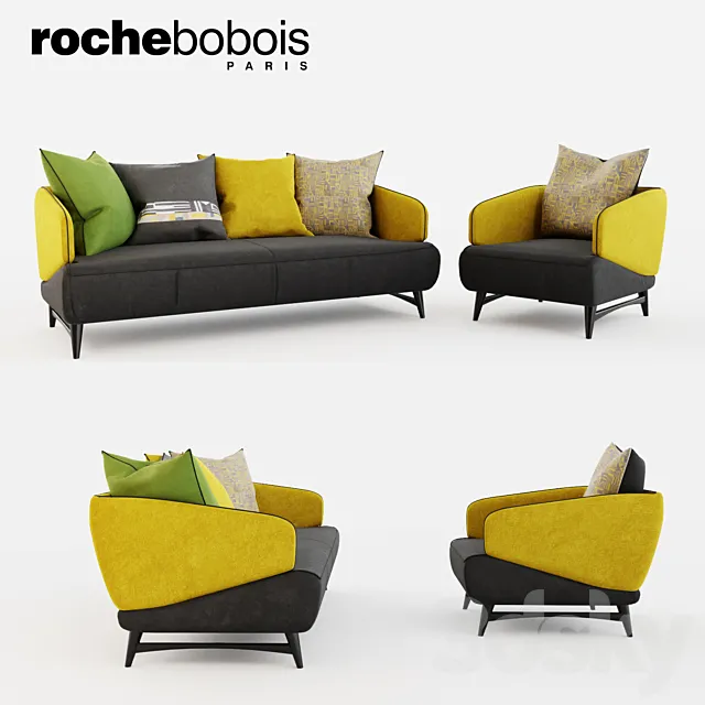 Roche Bobois Aries seat sofa & armchair 3DSMax File