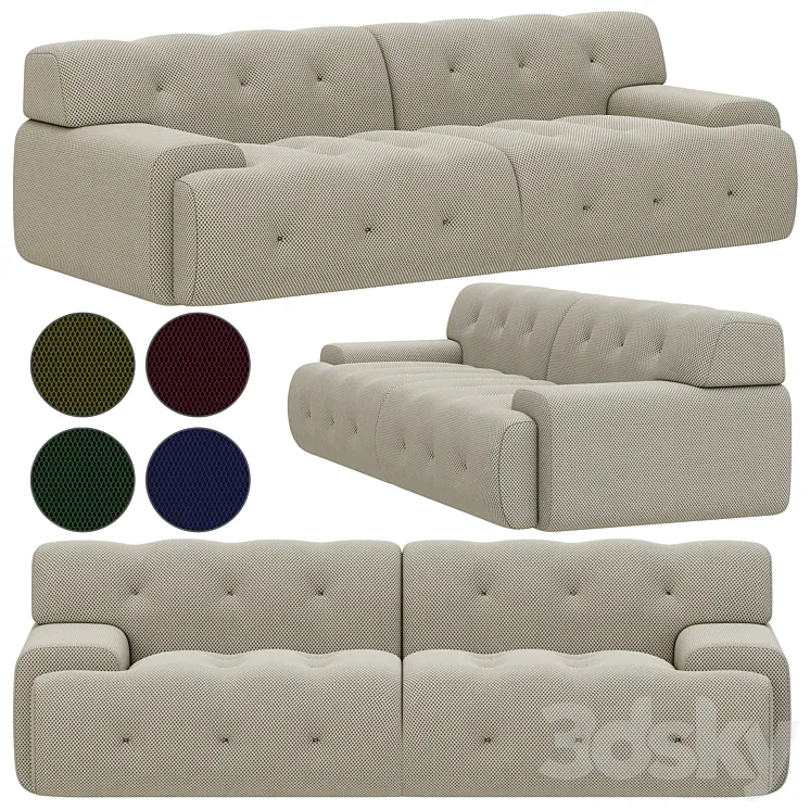Roche Bobois Blogger 3 large 3-seat sofa 3DS Max