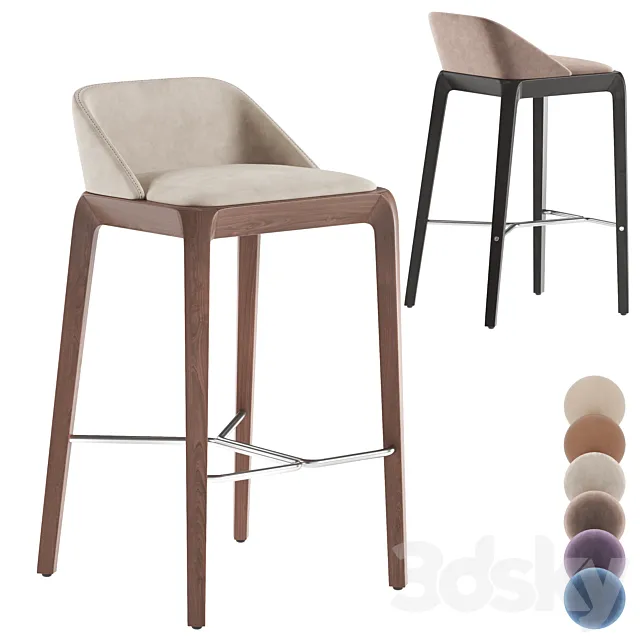 Roche Bobois Brio barstool 3DS Max Model