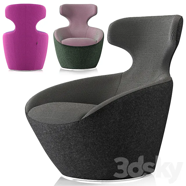 Roche Bobois Edito Lounge Armchair 3ds Max