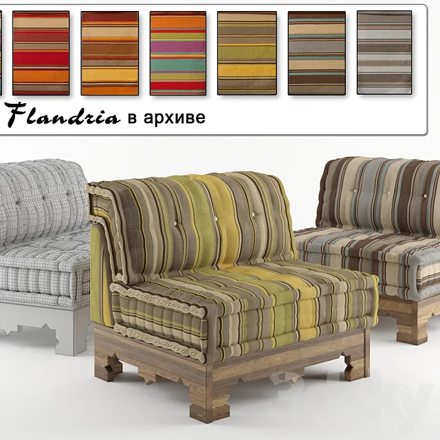 Roche Bobois + Flandria 3DS Max Model