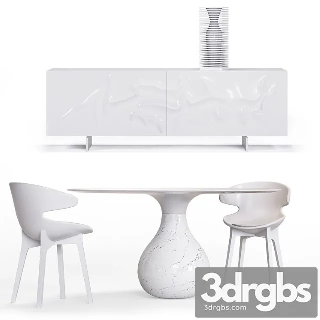 Roche bobois. furniture set 2 3dsmax Download