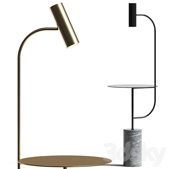 Roche Bobois Pasteur Floor Lamp 3DS Max Model