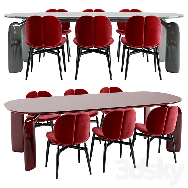 Roche Bobois – PULP table chair lacquer 3DSMax File