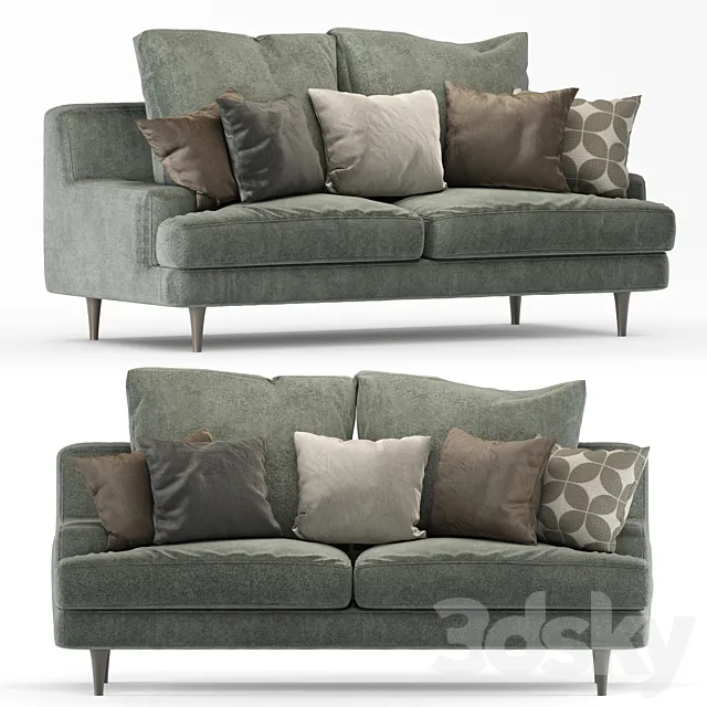 Roche Bobois sofa green_01 3DS Max Model
