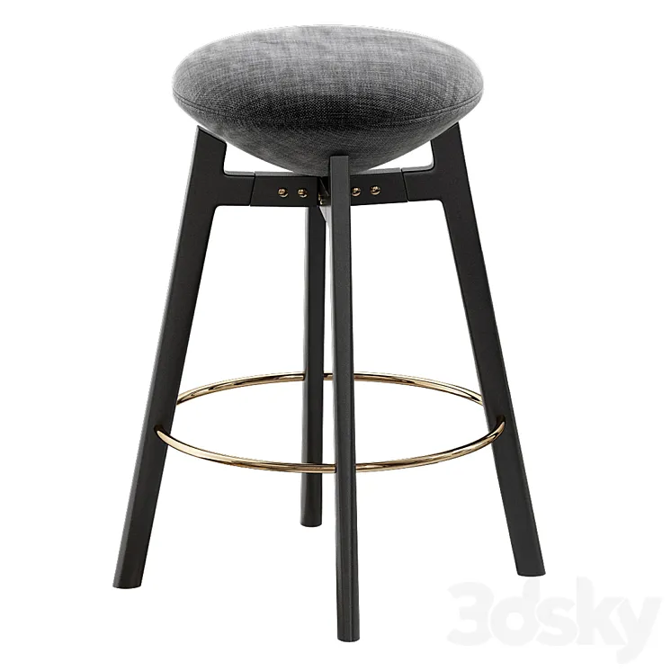 Roche Bobois U-TURN bar stools 3DS Max Model