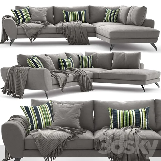 Roche Bobois_CARACTERE CORNER COMPOSITION_Sacha Lakic 3ds Max