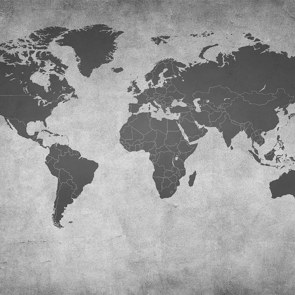 ROCK AND WALL – Wallpaper World map dark gray 3ds Max