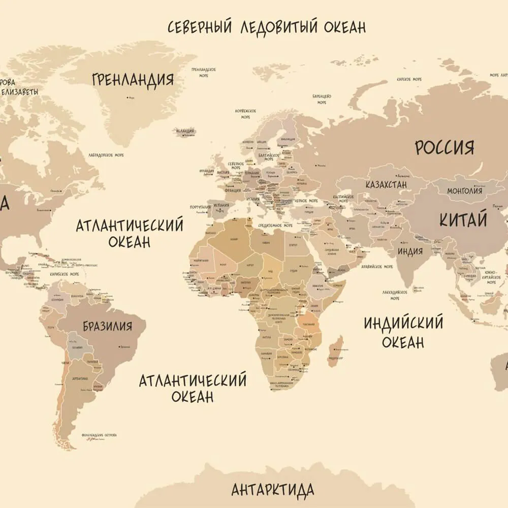 ROCK AND WALL – Wallpaper World map with capitals 3ds Max